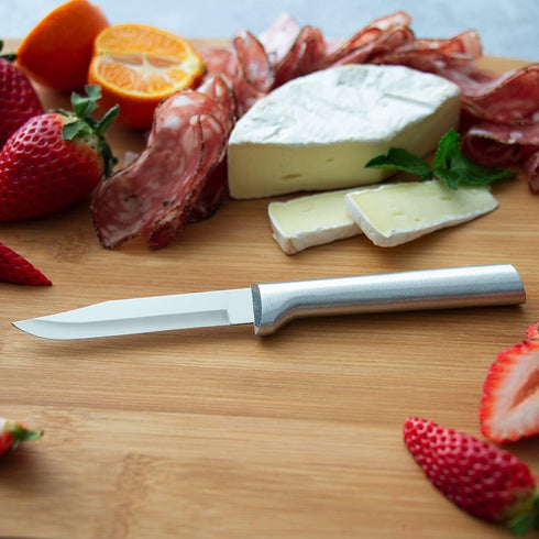 RADA Cutlery Regular Paring Knife with Quick Edge Sharpener, Silver Handle, Pack of 3...