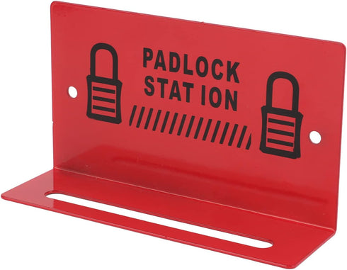 Lockout Tagout Station, Padlock Station 4.7in Length 0.4in Width Alloy Steel Holds up to 8 Lockout Locks, Lockout Tagout Locks Station for Machine...