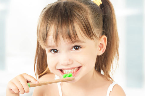 OUTIN Kids Bamboo Toothbrushes 20 Pcs Soft Bristles, Children Wood Toothbrush Colorful Eco Friendly Biodegradable Wooden Handle Tooth Brush, Multi...