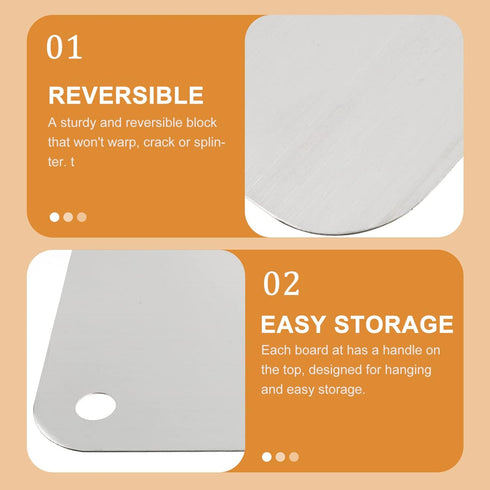 DOITOOL Cutting Boards for Kitchen, Stainless Steel Cutting Board Square Modern Chopping Block Fruit Cutting Block for Home Kitchen (9.44x5.9inch)...