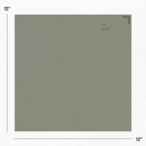 BACKDROP | Premium Interior Paint | Large Adhesive Paint Swatch | SAGED - Muted Olive Green | 12" x 12" Color Sample...