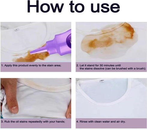 Clothes Oil Stain Remover,Active Enzyme Clothing Stain Remover, Active Enzymatic Laundry Cleaning, active enzyme laundry stain remover, Stubborn S...