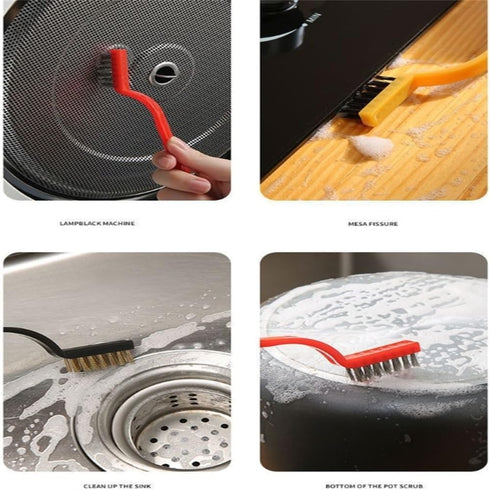 Cleaning Brush Home Kitchen Clean Wire Brush for Gas Stove Smoke Machine, Gap Cleaning Brush, Hard Bristle Crevice Cleaner Brush, Crevice Cleaning...