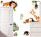 MLM Lovely Giraffe Monkey Rhinoceros Lion Zoo Zoological Ggarden Art Wall Stickers Decal for Nursery Home Decor Children Courtyard Baby Room...