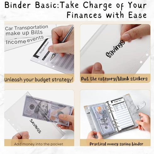 Envelopes money saving Challenge,Saving Planner,12-Month Planner with Stickers/24 Sheets/Budget Binder/Cash Envelopes for Budgeting/Money Organize...