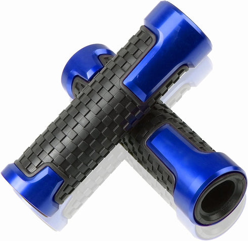 2Pcs 7/8''22mm Motorcycle Handlebar Grips Handle Grips Compatible with GSXR GSX-R 125 150 600 750 1000-Blue...