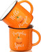 2 Pcs 14oz Hello Pumpkin Fall Mugs Pumpkin Spice Autumn Coffee Mug Orange Pumpkin Mug Campfire Autumn Coffee Cups for Happy Halloween Thanksgiving...