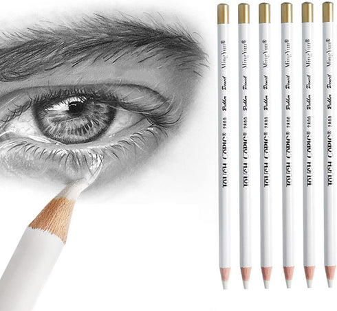 Eraser Pencils Set for Artists, Wooden Sketch Eraser Pen for Charcoal Drawings, Professional Highlight Painting Eraser for Sketching, Revise Erasi...