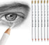 Eraser Pencils Set for Artists, Wooden Sketch Eraser Pen for Charcoal Drawings, Professional Highlight Painting Eraser for Sketching, Revise Erasi...