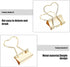 10pcs Heart Shape Binder Clips Gold Metal Binder Clips with Heart Shaped Handle Cute Paper Clamps Paperclips Bookmarks Invoice Bill Clip for Offic...