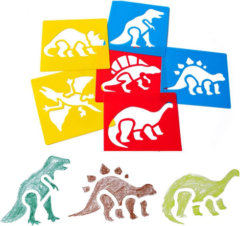 Lependor 36 Pieces Plastic Drawing Painting Stencil Templates for Kids Crafts - Washable Template for School Projects - Random Colors...