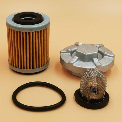 Oil Drain Plug Strainer Oil Filter Set 4HC-15351-00-00 For Yamaha Big Bear 350 Kodiak 400 Raptor...