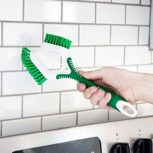 Libman Heavy Duty Scrub Brush Kit | Cleaning Brushes for Household Use | Tub Scrubber | Easy Grip Scrub Brush | Big Job Kitchen Brush | Dual Sided...