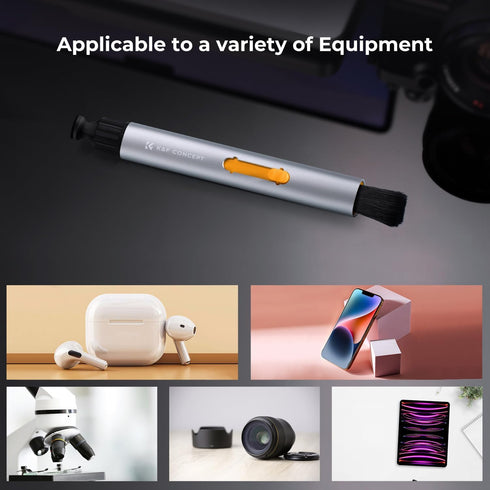 K&F Concept Multifunctional Lens Pen with Aluminum Alloy Pen Body, Carbon Head Lens Cleaning Pen for Canon, Nikon, Pentax, Sony Digital Camera Cle...