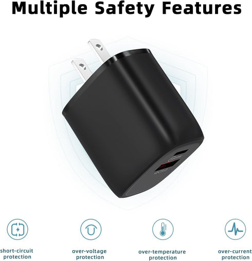 USB C Wall Charger Block - 20W Power Adapter, USBC iPhone Charger Fast Charging Blocks Compatible with Phone 15/15 Pro Max/15 Plus/14/13/12/11, XS...