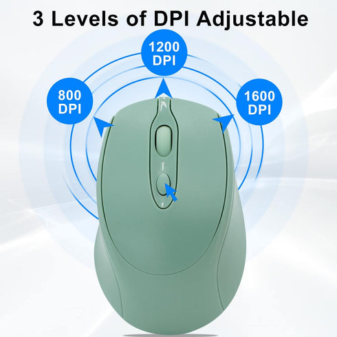 Bluetooth Mouse,Rechargeable Wireless Mouse for Laptop/iPad/MacBook Pro/Air, Silent Mouse Portable Slim for Surface Pro/PC/Lenovo/Samsung Tablet (...