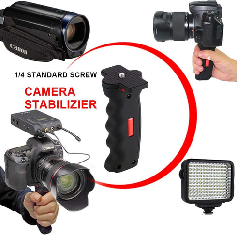 Poyinco Wide Platform Pistol Grip Camera Handle Camera Stabilizers with 1/4" Screw for SLR DSLR DC Canon Nikon Sony iPhone Xiaomi Smartphone...