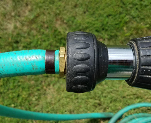 3/4" Barb x 3/4" Male GHT Thread Hex Brass Garden Water Hose Pipe Connector Copper Fitting with Stainless Clamp House/Boat/Lawn/Power Wash/Irrigat...