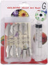 Gelatin Art Starter Kit - 11PCS 3D Pudding Cake Decorating DIY Tool Set Includes 10 PCS Gelatin Tools and 20ml Syringe Pudding Pastry Nozzles for ...