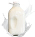 The Dairy Shoppe Heavy Glass Milk Bottle - Jug with Lid and Silicone Pour Spout - Clear Milk Container for Fridge - Reusable Glass Milk Jug Dispen...