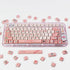 PBT XDA Pink Meow Meow Cartoon Cats keycaps Set for Girl Boys Custom Keyboard for Gateron Kailh Cherry Mx Switches ANSI Layout...