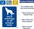 Dogs Contained by Invisible Fence Signs 10" x 7" Beware Of Dog Signs Dog Warning Signs Metal Reflective Rust Free Aluminum UV Protected Waterproof...