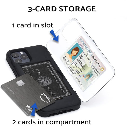TORU CX PRO for iPhone 12 Pro/iPhone 12 Case Wallet | Protective Shockproof Heavy Duty Cover with Hidden Card Holder & Card Slot | Mirror & Wrist ...