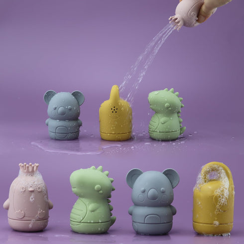 6 Packs Silicone Baby Bath Toys, Mold Free Baby Bath Toys for Kids 6-12 month Animal Squirt Bathtub toys for toddlers1-3 Easily Twist open and cle...