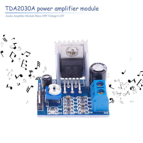 Ximimark 2Pcs TDA2030A Audio Amplifier Module Power Amplifier Board AMP 6?12V Mono 18W...