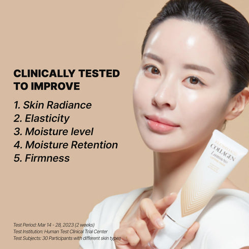 All-IN-ONE Collagen Luminous Lifting Peel Off Mask with Silicone Brush 2.53 fl.oz- Aquaxyl Hyaluronic Acid for Ultimate Moisturizing and Glow-Boos...