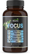Focus 14-in-1 Nootropic Brain Supplement with Lions Mane, Alpha GPC Choline, Vitamin C & B12, Taurine, Bacopa - Energy, Cognitive, Memory Support,...