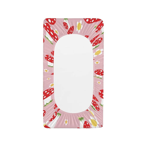 Mushroom Changing Pad Cover Waterproof Stretchy Baby Changing Table Cover Comfy Cozy Universal Tray Table Mat Fit 32"x16" Contoured Pad...