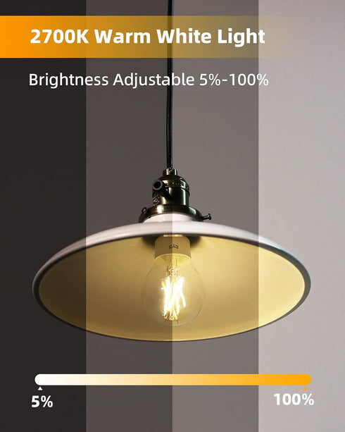 YEELIGHT Smart LED Edison Bulb, Edison Light Bulb, E26 Dimmable Filament Light Bulbs, LED Smart Vintage Edison Bulb, Compatible with HomeKit, Alex...