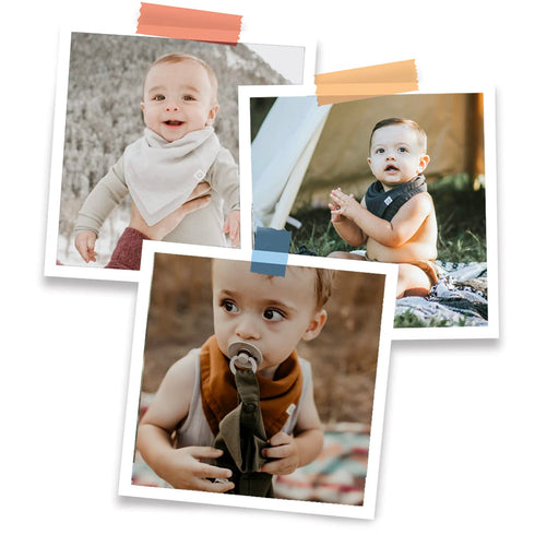 Kishu Baby Indi - Fairtrade Certified Organic Bandana Scarf Bib, Dual Layer, 4-Way Reversible Muslin Baby Bandana Bibs for Boys or Girls...