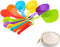 12-piece plastic measuring cup and spoon, measuring cup and spoon set, set colors for kitchen cooking and bathing (color random)...
