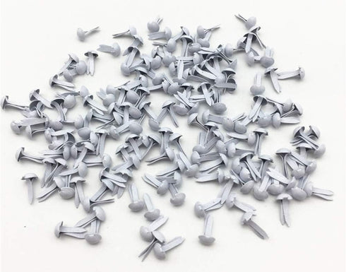 Royee 100 Pcs Mini Brads Fasteners Metal Plated Round Paper Fasteners Brass Pastel for Paper Craft Scrapbooking DIY Art Handmade Project Decorativ...