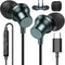 USB C Headphone with Microphone Wired Earbuds for iPhone 15 Pro Galaxy Z Flip Fold 6 A35 S23 Ultra Magnetic in-Ear Noise Canceling Type C Earphone...