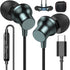 USB C Headphone with Microphone Wired Earbuds for iPhone 15 Pro Galaxy Z Flip Fold 6 A35 S23 Ultra Magnetic in-Ear Noise Canceling Type C Earphone...