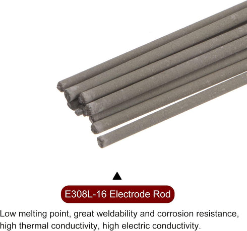 E308L-16 Welding Rod 1/16" x 10" 304 Stainless Steel Welding Rod A102 Electrodes Solder for Welding Stainless Steel Galvanized Steel 0.15 Lb...