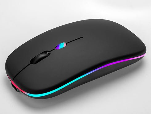 Wireless Bluetooth Mouse,LED Rechargeable Laptop Mouse .Portable Office Computer Mice use(BT5.2 and USB 2.4G) Dual Mode Connection,Silent,Slim,for...