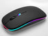 Wireless Bluetooth Mouse,LED Rechargeable Laptop Mouse .Portable Office Computer Mice use(BT5.2 and USB 2.4G) Dual Mode Connection,Silent,Slim,for...