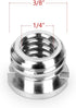 3 Pieces 1/4" 3/8" Tripod Screw Converter Adapter Flash Light Stand Connector Camera Spigot for DSLR Camera,Tripod,Shoulder Rig,Lighting Equipment...