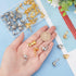 PH PandaHall 40pcs Clip-on Earring Converter, Brass Earrings Converters with Easy Open Loop Earring Findings for Non-Pierced Ears DIY Earrings Jew...