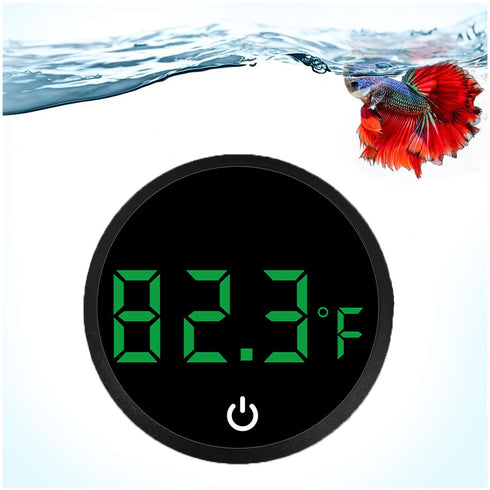 Fish Tank Digital Thermometer Accurate, LED Display, Mini Aquarium Thermometers Accurate Wireless Tank Thermometer Aquarium Temperature Measuremen...