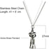 Taouzi Valentine's Day Necklace for Women Affectionate Hug Necklace Couples Necklace for Him and Her Stainless Steel Chain Necklace Valentine's Da...