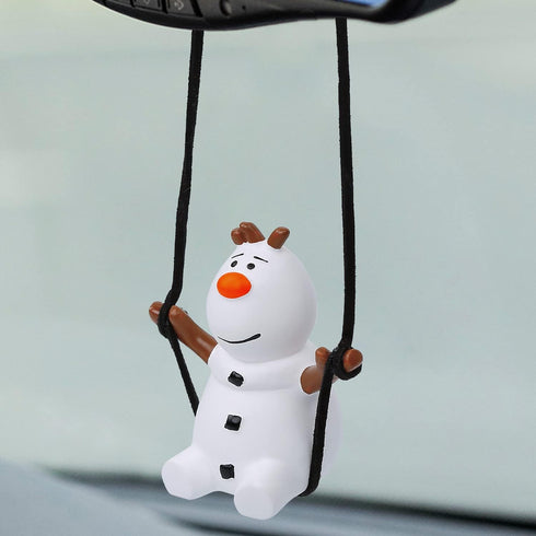 YGMONER Super Cute Swinging Snowman Car Mirror Hanging Ornament Car Interior Accessories (Snowman)...