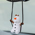 YGMONER Super Cute Swinging Snowman Car Mirror Hanging Ornament Car Interior Accessories (Snowman)...