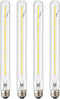 Leools T300 Dimmable Led Tubular Bulb 6W,Long Tube Edison Led Vintage Filament Bulb,60W Equivalent,4000K Daylight,Clear Glass,Cover E26 Medium Bas...