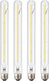 Leools T300 Dimmable Led Tubular Bulb 6W,Long Tube Edison Led Vintage Filament Bulb,60W Equivalent,4000K Daylight,Clear Glass,Cover E26 Medium Bas...
