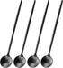 4 PCS 6.7 Inches Satin Black Stainless Steel 18/10 Coffee Spoons,Iced Tea Spoon,Espresso Stirring Spoon,Matte Black SS304 Teaspoons,Dessert Spoon,...